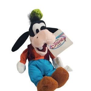 The Disney Store Goofy Plush Mini Beanbag 10" Stuffed Animal Vintage